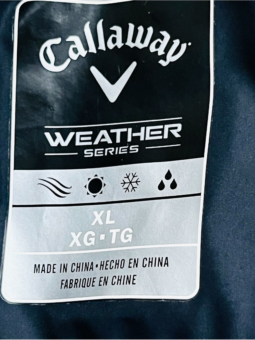 Callaway Windbreaker Jacket XL Black Golf 1/4 Zip Short Sleeve Zip/Pockets NEW - Picture 12 of 15